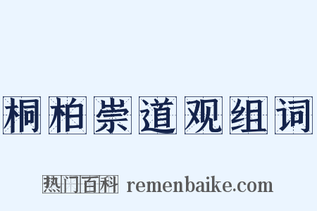 桐柏崇道观组词是什么意思的图片